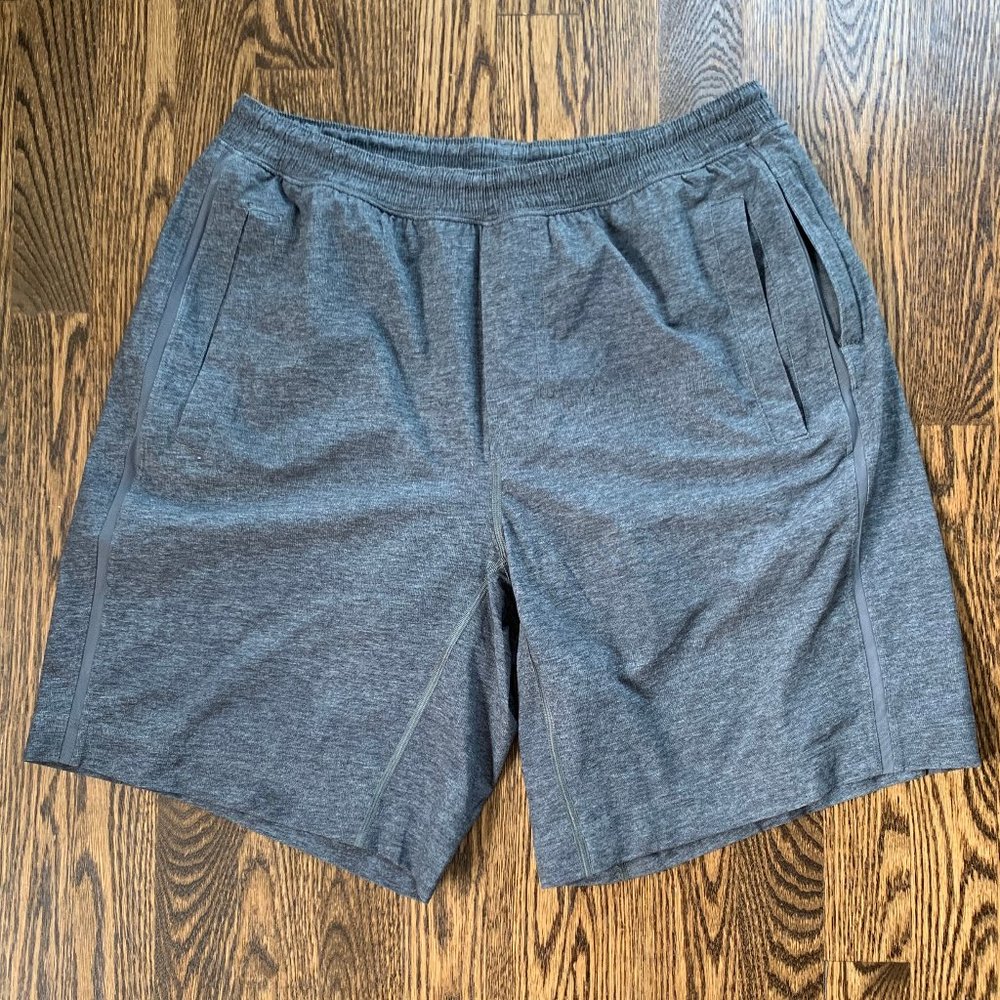 lululemon athletica Heathered Gray Pace Breaker Short 9” with Liner